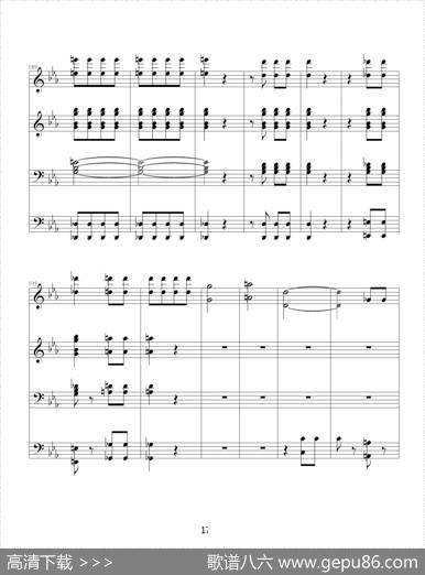 命运交响曲（四手联弹）|贝多芬-beethoven