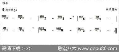 葫芦丝技巧练习之五：倚音练习