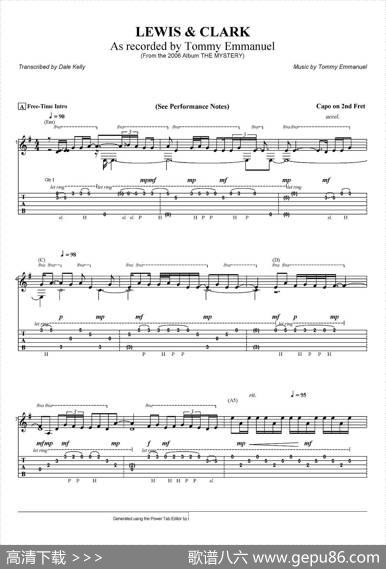 tommyemmanuel：lewisandclark（指弹吉他）