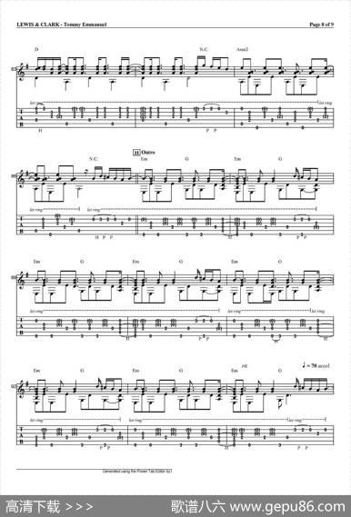 tommyemmanuel：lewisandclark（指弹吉他）
