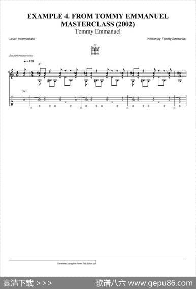 tommyemmanuel：masterclassexample-4（指弹吉他）