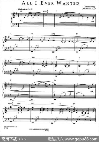 AllIEverWanted|JimBrickman（金布来克曼）