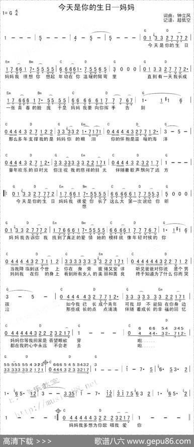 今天是你的生日—妈妈 - 钟立风|钟立风