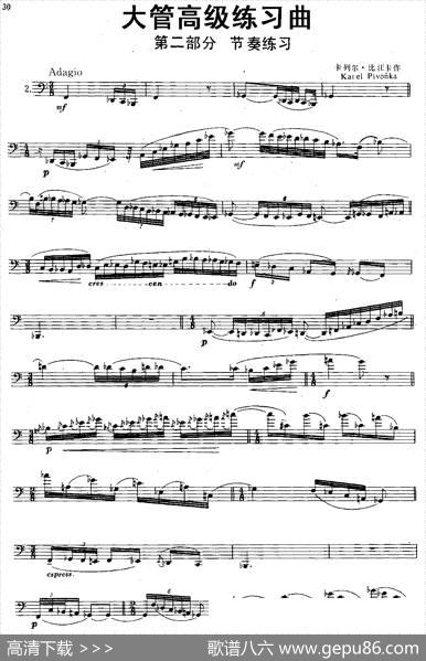 大管高级练习曲第二部分节奏练习（2）|卡列尔·比汪卡