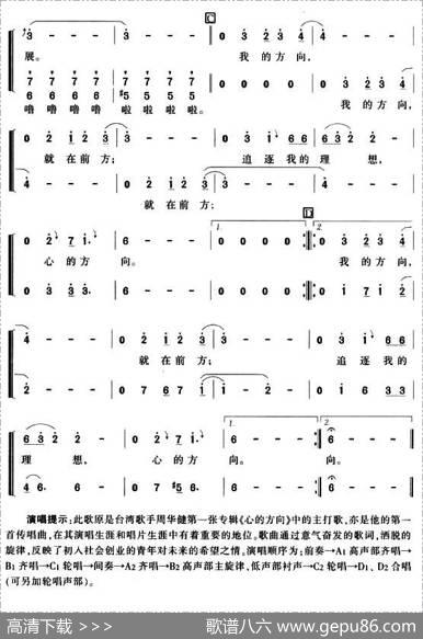 心的方向（徐爱维词陈扬曲、朱洪编合唱） - 徐爱维|陈扬曲、朱洪编合唱