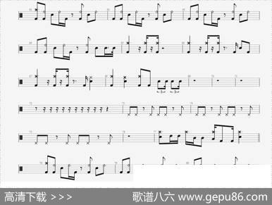 CNBLUE《孤独啊》鼓谱