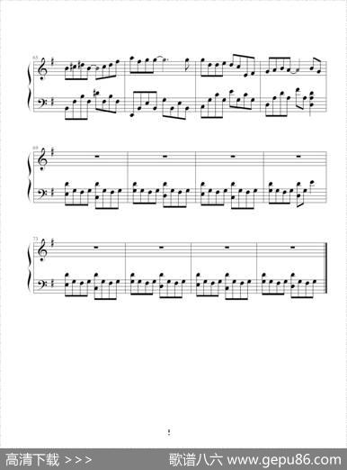 晴天（周杰伦曲、周扬记谱制谱版）|周杰伦曲、周扬记谱制谱