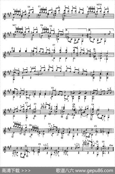 MinuetoenLa（古典吉他）|奥古斯汀·巴里奥斯·曼戈雷（AgustinBarriosMangore）