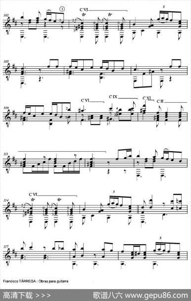 FANTASIA(SobremotivosdelaTraviatadeGiuseppeVerdi)（古典吉他）|弗朗西斯科·泰雷加FranciscoTarrega(1852-1909)