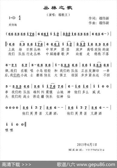 丛林之歌 - 禤伟新|禤伟新