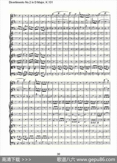 DivertimentoNo.2inDMajor,K.131（D大调第二嬉游曲,K.13）