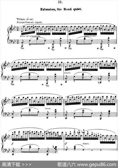 50首车尔尼Op.740钢琴手指灵巧技术练习曲（NO.19）|车尔尼
