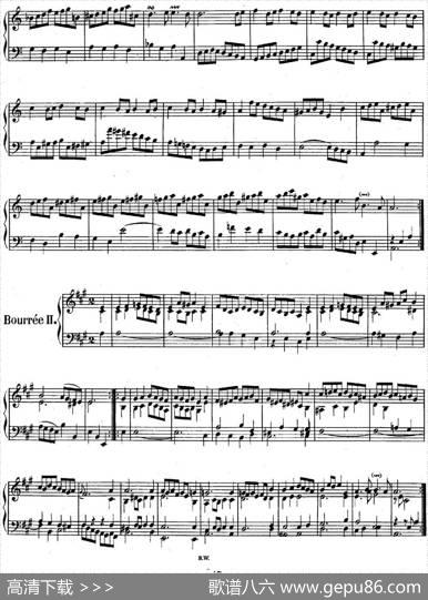 英国组曲No.2巴赫a小调2ndSuiteBWV807|巴赫