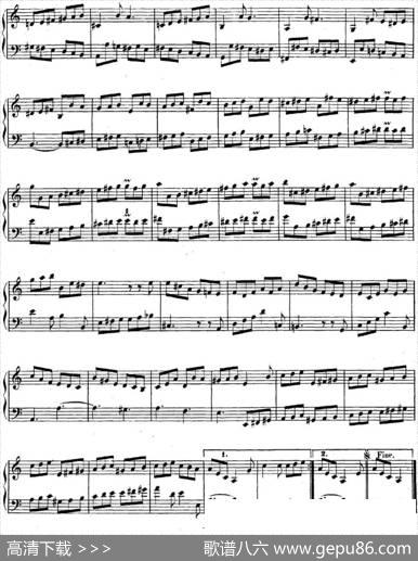 英国组曲No.2巴赫a小调2ndSuiteBWV807|巴赫