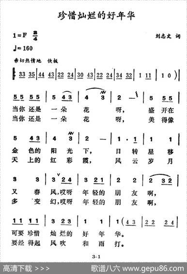 珍惜灿烂的好年华 - 刘志文|徐东蔚
