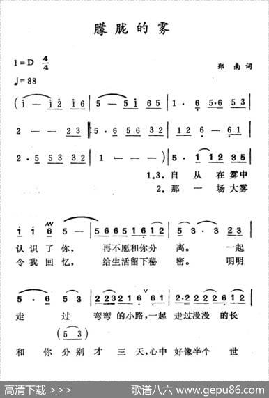 朦胧的雾 - 郑南|徐东蔚