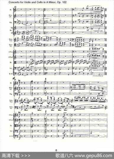 A小调小提琴与大提琴协奏曲,Op.102第三乐章
