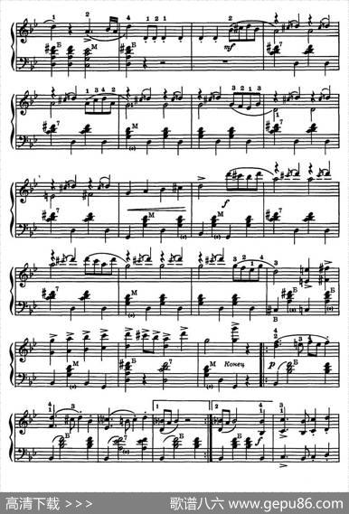 波斯进行曲（巴扬、俄罗斯原版谱）|施特劳斯