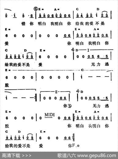 你给我的爱不是爱（带和弦版） - 丁晓雯|伦永鹰