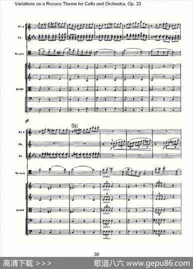 大提琴与管弦乐洛可可主题a小调变奏曲,Op.33（一）