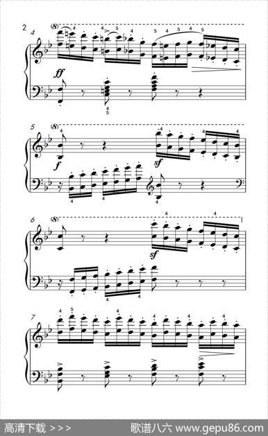 车尔尼钢琴八度练习曲553（6）