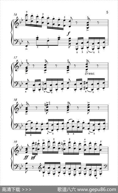车尔尼钢琴八度练习曲553（6）