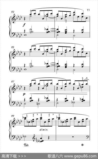 莫什科夫斯基钢琴练习曲（第十三首）