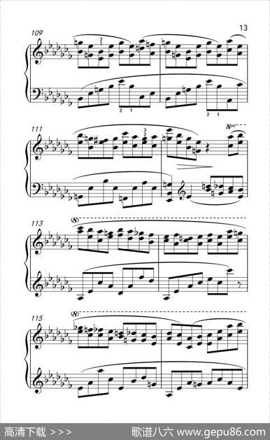 莫什科夫斯基钢琴练习曲（第十三首）