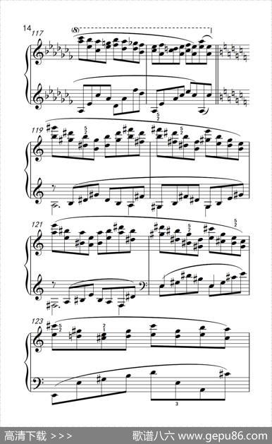 莫什科夫斯基钢琴练习曲（第十三首）