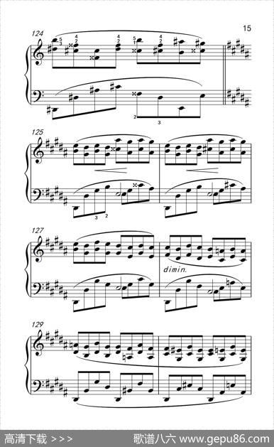 莫什科夫斯基钢琴练习曲（第十三首）
