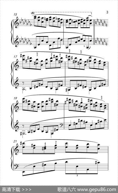 莫什科夫斯基钢琴练习曲（第十三首）