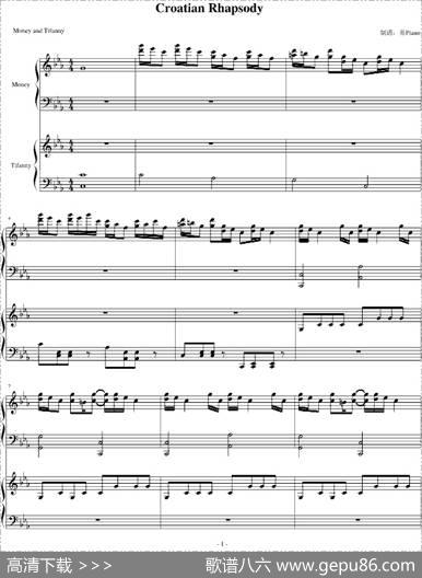 CroatianRhapsody（克罗地亚、四手联弹）