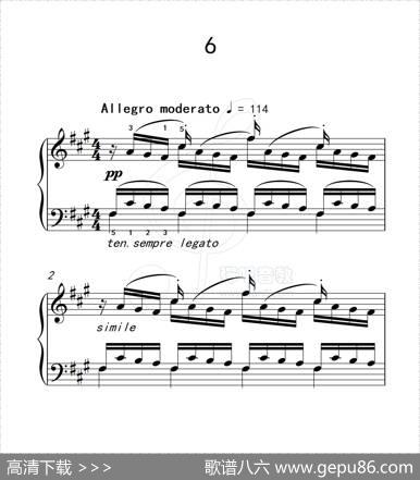 练习曲6（克拉莫钢琴练习曲60首）|克拉莫