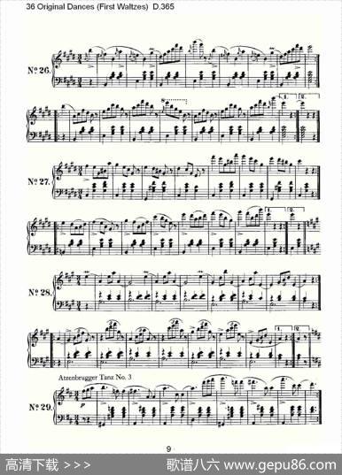 36OriginalDances（FirstWaltzes)D.36）