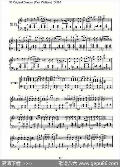 36OriginalDances（FirstWaltzes)D.36）