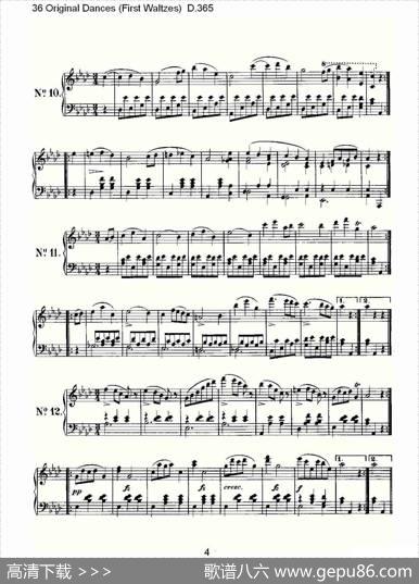 36OriginalDances（FirstWaltzes)D.36）