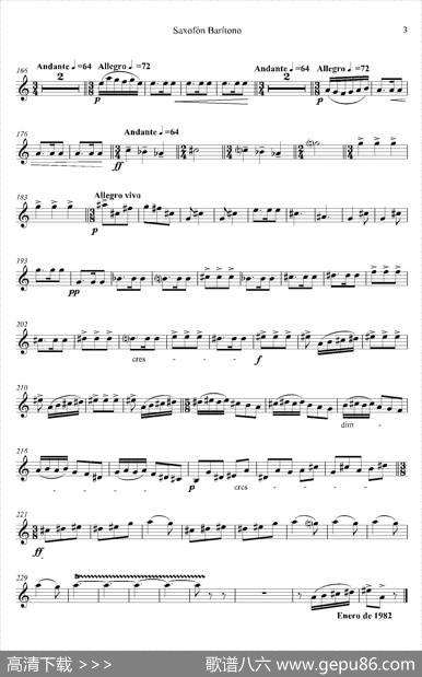 IMPROMTUS（上低音萨克斯分谱）