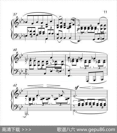 第六级浮云（中国音乐学院钢琴考级作品1~6级）|门德尔松