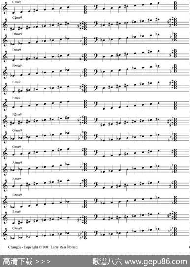 Changes（爵士乐和弦教材）（P1-20）