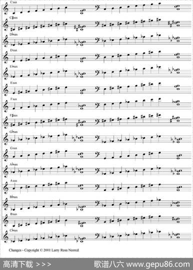 Changes（爵士乐和弦教材）（P1-20）