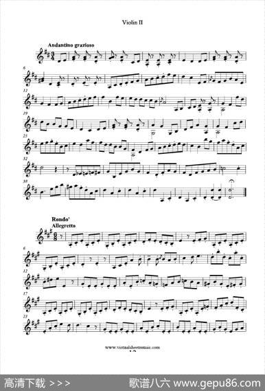 6SmallDuets（六部小合唱）Op.38ViolinII（第二小提琴分谱）|马扎斯（Mazas）