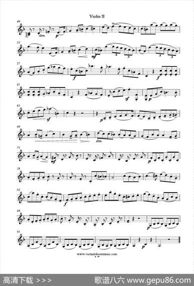 6SmallDuets（六部小合唱）Op.38ViolinII（第二小提琴分谱）|马扎斯（Mazas）