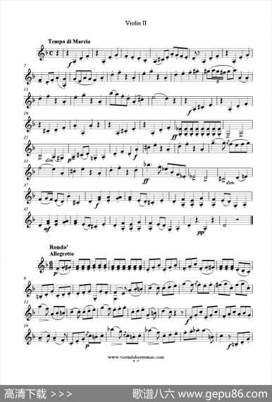 6SmallDuets（六部小合唱）Op.38ViolinII（第二小提琴分谱）|马扎斯（Mazas）