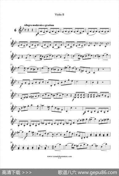 6SmallDuets（六部小合唱）Op.38ViolinII（第二小提琴分谱）|马扎斯（Mazas）