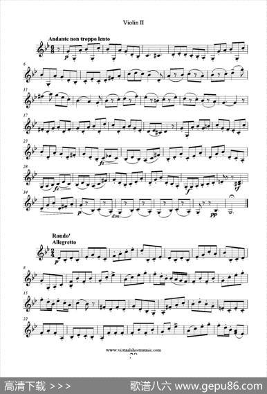 6SmallDuets（六部小合唱）Op.38ViolinII（第二小提琴分谱）|马扎斯（Mazas）