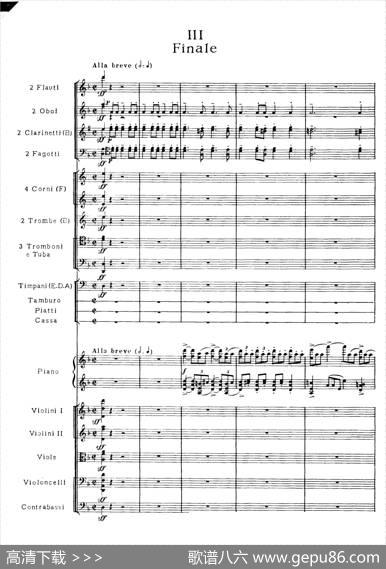 拉赫玛尼诺夫第三钢琴协奏曲总谱完整版（P61—80）|谢尔盖·瓦西里耶维奇·拉赫玛尼诺夫