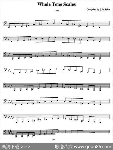 Whole-ToneScales-Tuba（大号练习教材选曲）