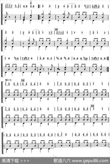 匈牙利舞曲第5号（架子鼓、主旋律+鼓谱）|[德]勃拉姆斯