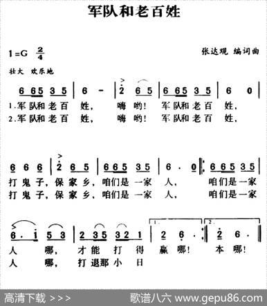 军歌金曲：军队和老百姓 - 张达观|张达观