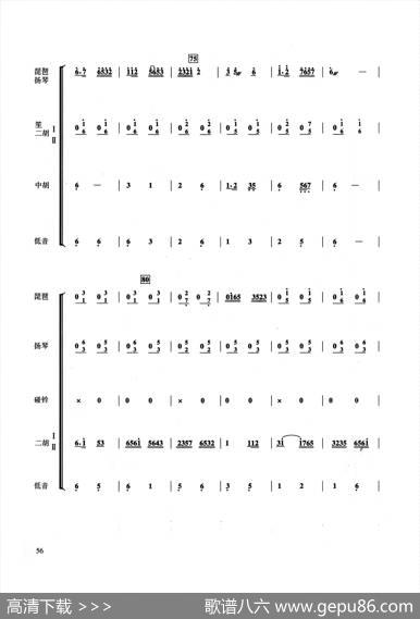 紫竹调（民乐合奏总谱、彭修文编曲版）|江苏民间乐曲、彭修文编曲
